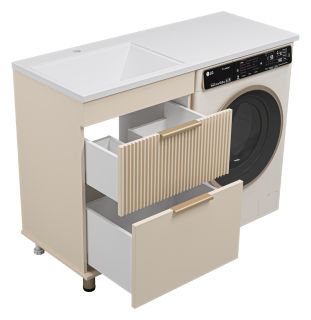 Напольная тумба под раковину Brevita Enfida ENF-07060-032Я под стиральную машину 60см бежевый